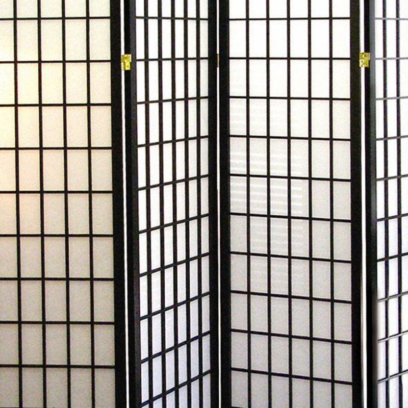 Grand paravent / paravent, H 70 po x l 60 po x P 10 po, Noir, 4