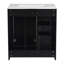 Ensemble de meuble-lavabo 30 po avec lavabo en céramique, armoire de rangement en bois massif, ensemble de meuble-lavabo autoportant avec 3 tiroirs et portes à fermeture douce-976625836