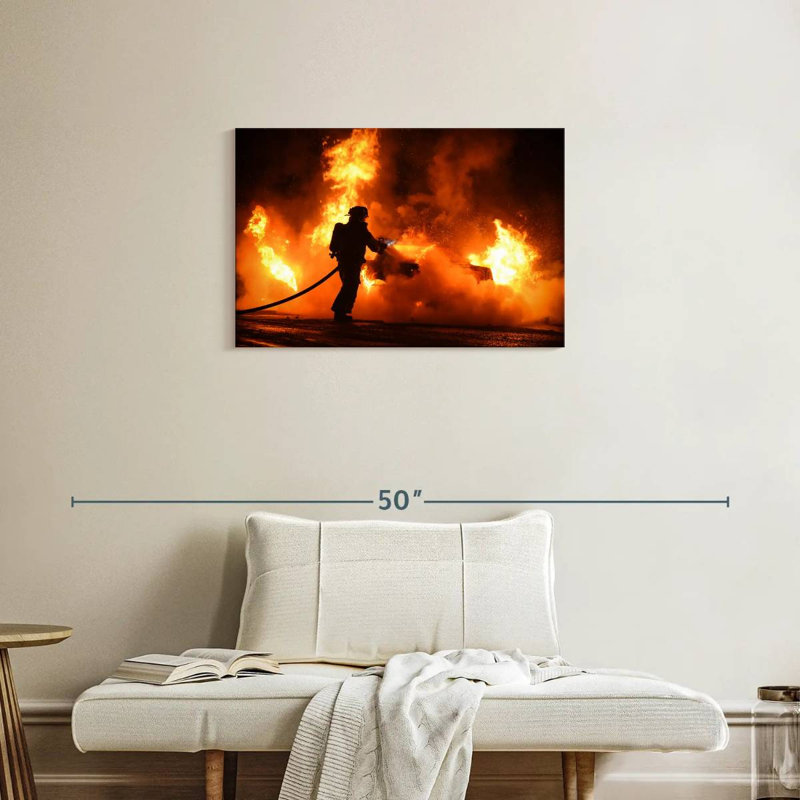 Lelar Fireman, 20" H x 30" W