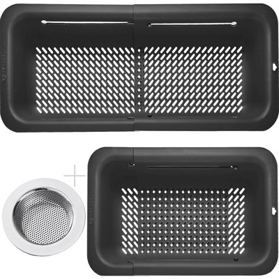 Collapsible Colander and Strainer for Kitchen, Over the Sink Strainer Basket for Kitchen