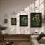 Golden Blooms Study Botanical - Framed Print-2109105791-2109105784