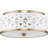 Avec 12.5 in. 1-Light Champagne Bronze Global Metal Flush Mount Light