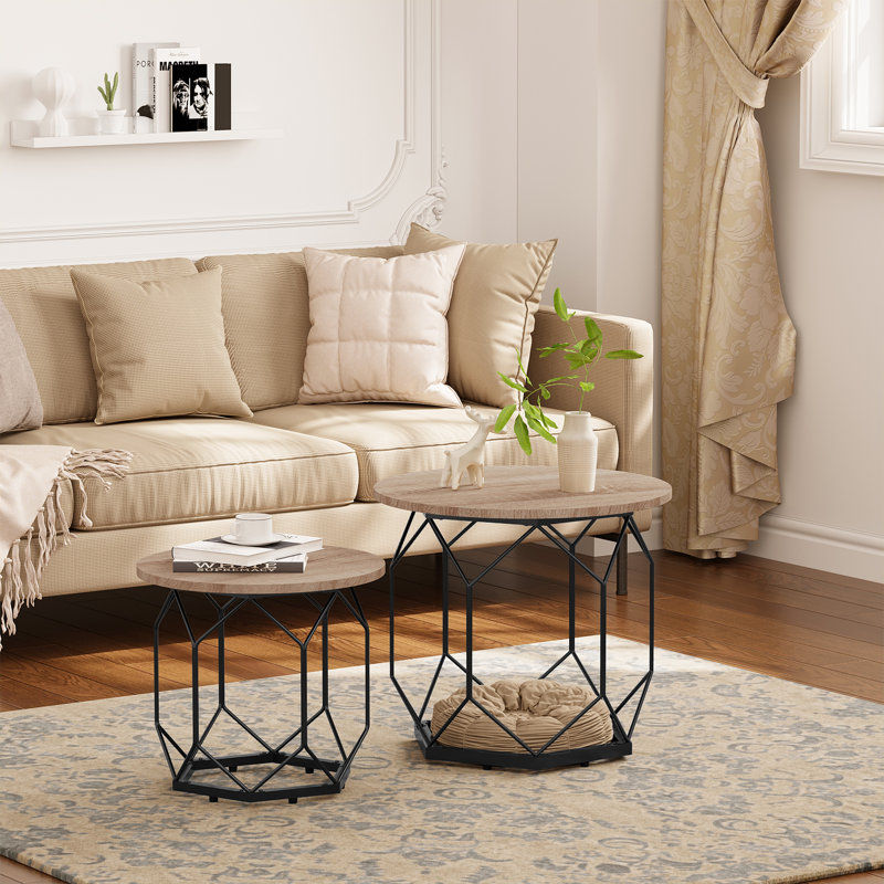 Collison Frame Nesting Tables, Beige