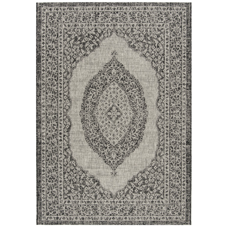 Auburn Light Grey/Black Indoor/Outdoor Rug