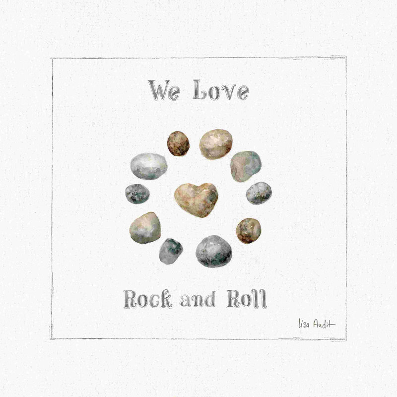 «Pebbles and Sandpipers VIII» par Lisa Audit - art textuel sur toile tendue, H 36 po x l 36 po, Non, Toile tendue