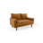 Brighton 58" Mid-Century Modern Velvet Loveseat, Tufted Square Arm Apartment Sofa with 2 Bolster Pillows-1114944989