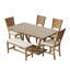 Ensemble de table de salle à manger en bois 6 pièces avec banc long et 4 chaises-23869405