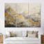 «Bold Beige and Gold Mountain Glacier», ensemble de reproduction d'art mural forêt-1842763025-1842763022