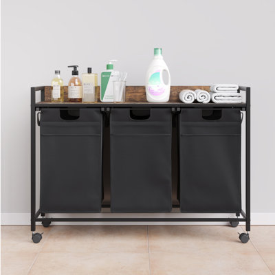 Rolling Laundry Sorter with Handles