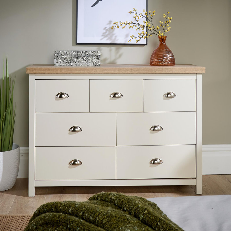 Washtenaw 7 Drawer Chest Bedroom Storage Unit, Off White