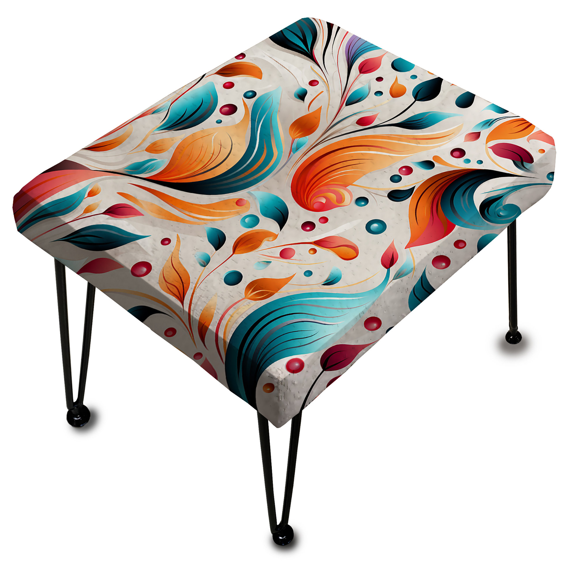 Design Art Minimalist Feather Paisley Pattern - Paisley Rectangle ...