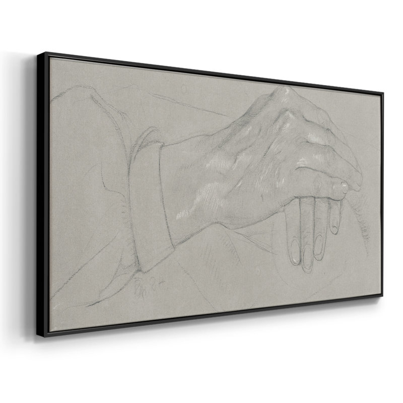 Série abstraite - CMXV III - Toile tendue avec châssis encadré - Prêt à être accroché, Noir, H 21 po x l 41 po
