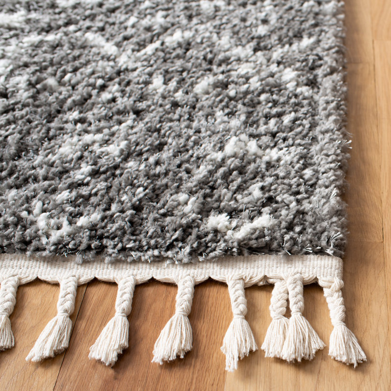 Berber Fringe Shag Performance Southwestern Rug, Rectangle 6'7" x 9'
