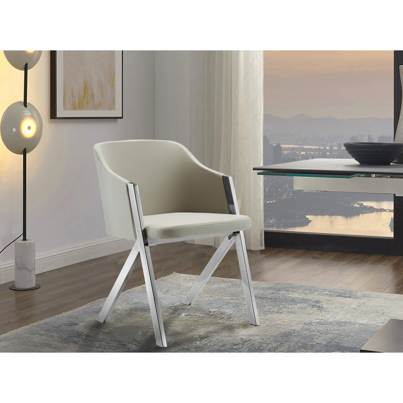 Elikapeka 18.5'' H Faux Leather Upholstered Armchair