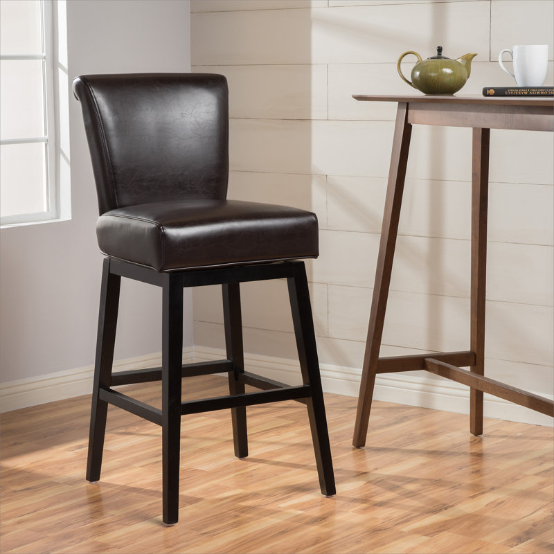 Cheeseman Swivel Stool, Brown, Bar stool (30.75" Seat Height )