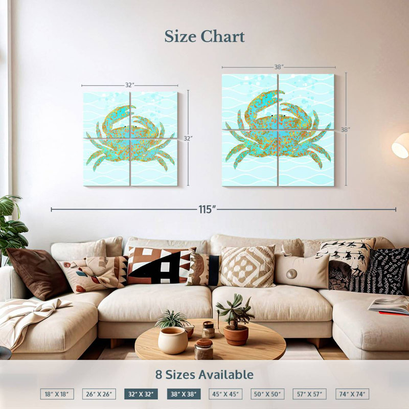 Brampt Kramer Crab, 32" H x 32" W