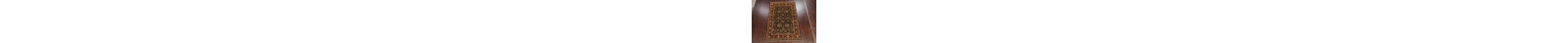 Tapis noir en laine noué à la main de conception unique 5 pi 11 po x 8 pi 10 po Lucianna