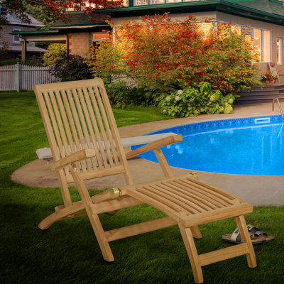 Casanova Reclining Teak Chaise Lounge
