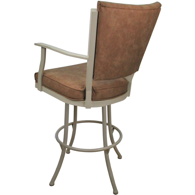 Tabouret pivotant en métal Mayka, Beige