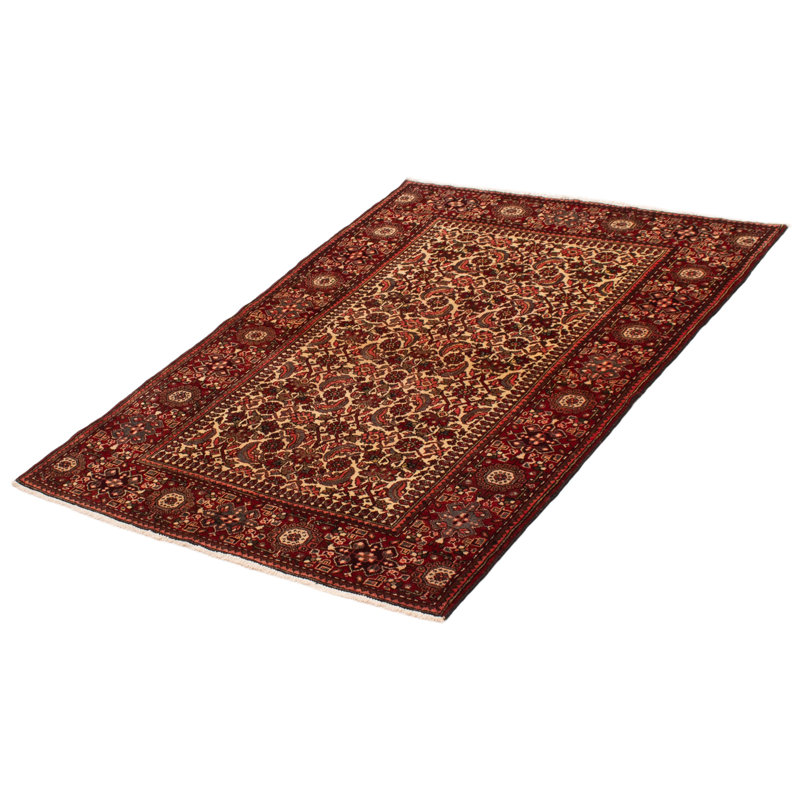 Tapis saumon crème, gris, rouge, rouge 4 pi 7 po x 6 pi 8 po Andelz