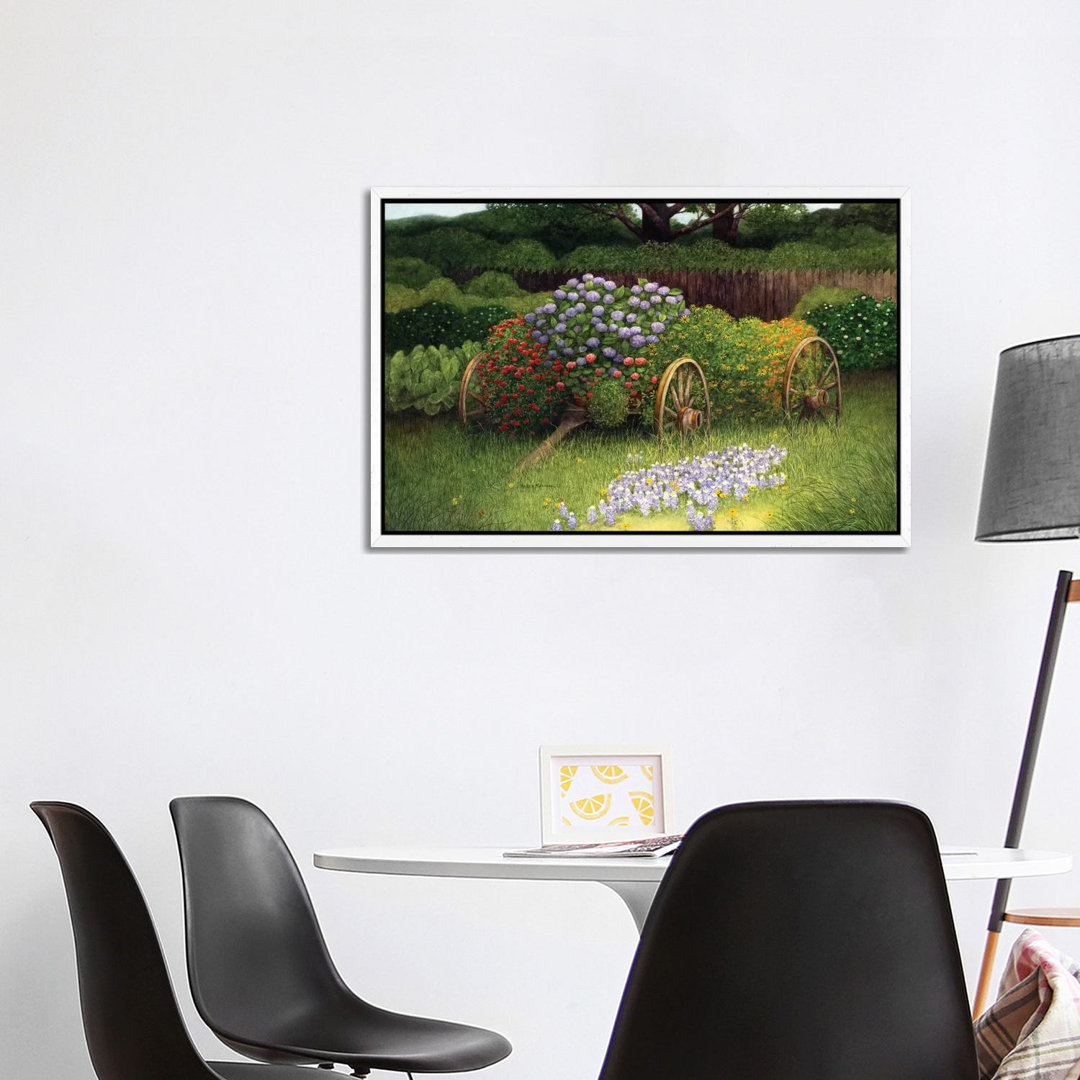 Flower Wagon von Marcia Matcham - Galerie-verpackte Leinwand Giclée auf Leinwand