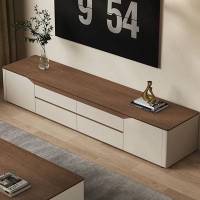 Meuble télé moderne en bois manufacturé noyer
