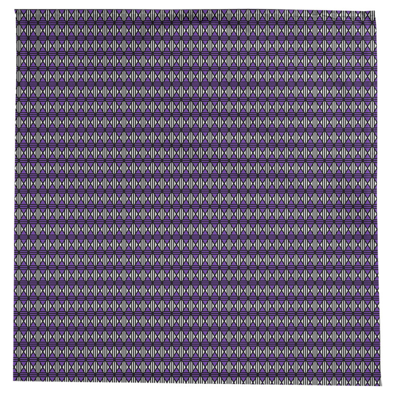 Leffel Lined Diamonds Tablecloth, Black/Purple
