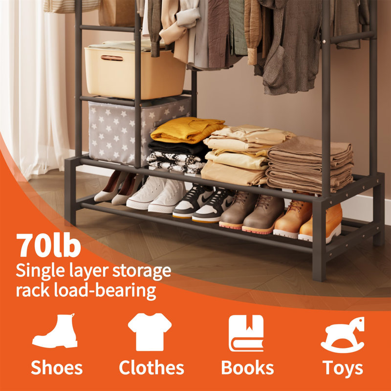 Alarica 120cm Clothing Rack, Black