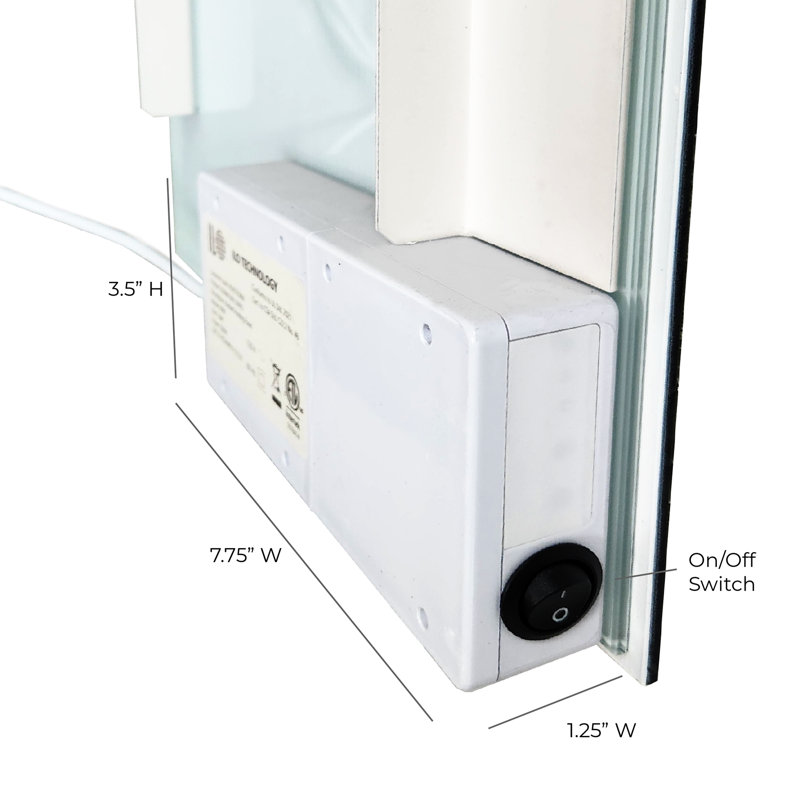 Straight Bamboo Glass Print Vertical Electric Towel Warmer