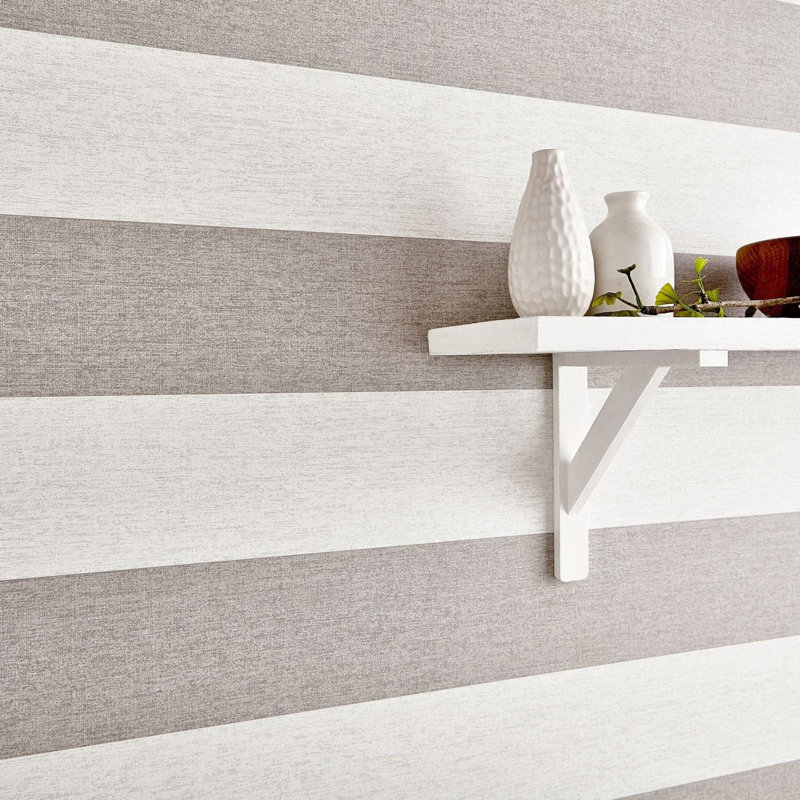 Superfresco Easy Paste the wall Calico Stripe Texture Wallpaper, Natural