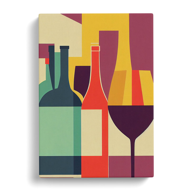 Wickstrom Retro Wine Art Vol.1 - Wrapped Canvas, 60cm H x 40cm W