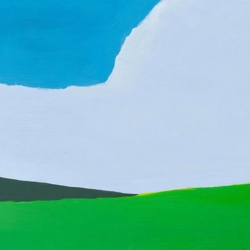 «Minimal Green Landscape III», art mural sur toile tendue, L 20 po x H 20 po x P 1,5 po