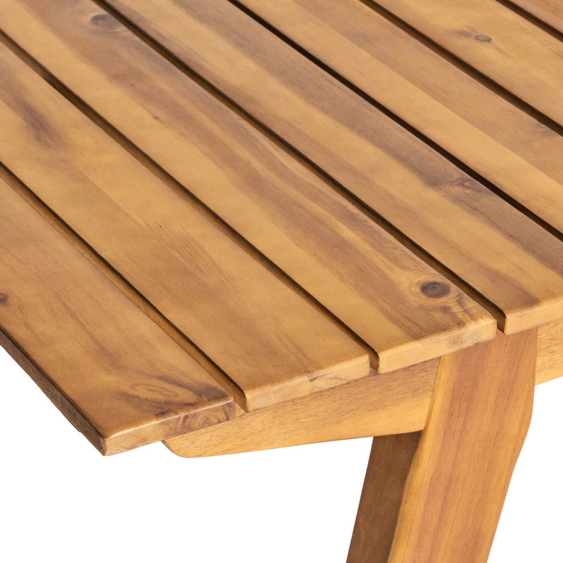 Table d'extérieur en bois 69 po - Finition pour une merveilleuse expérience culinaire avec repas de détente