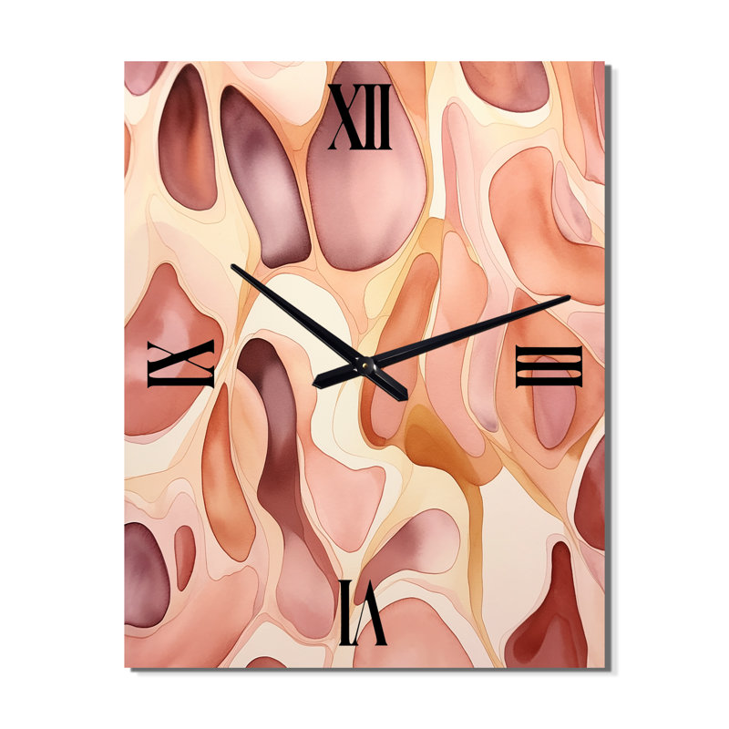 Horloge murale abstraite Nutshell Abstractions V - formes abstraites surdimensionnée, Moyen