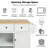 Kitchen Cart with Rubber wood Drop-Leaf Countertop ,Cabinet door internal storage racks,Kitchen Island on 5 Wheels with Storage Cabinet and 3 Drawers for Dinning Room,White-215538297