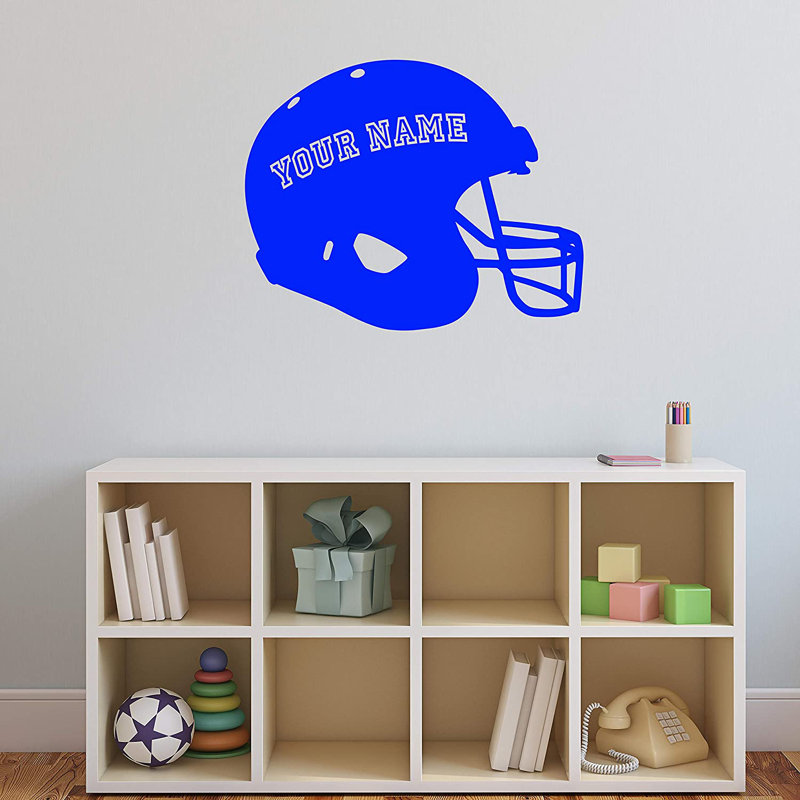 Adhésif décoratif casque de football Trinx - CS51, Bleu, H 12 po x l 16 po, Oui