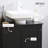 Under Sink Bathroom Cabinet With 2 Doors And Shelf, Pedestal Sink Bathroom Vanity Cabinet, Black