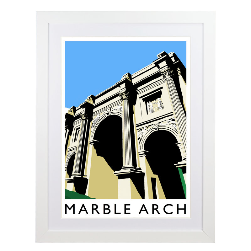 Marble Arch by Richard O'Neil - Print, White Wood Frame, 43.5 cm H x 33.5 cm W x 2.2 cm D