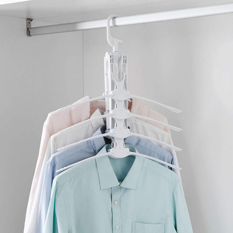 Kingsview Plastic Non-Slip Multi-Layer Hanger for Suit/Coat, Grey
