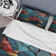 Ensemble de housse de couette en marbre bleu et rouge Elegance I - Abstract Marble-101244497