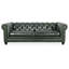Charleston 96'' Genuine Leather Rolled Arm Chesterfield Sofa