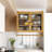 Wood Bathroom Wall Cabinet With Glass Doors-478516224