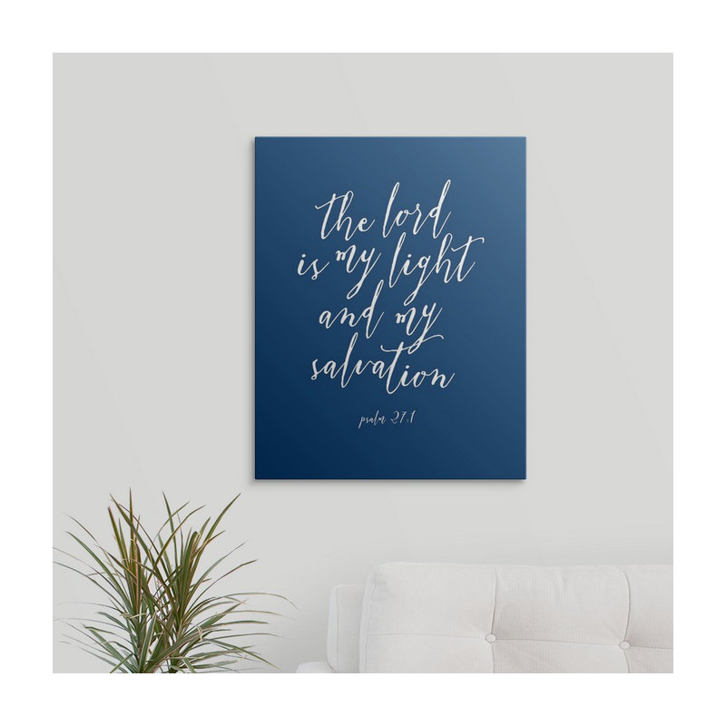 « psalm 27:1-scripture art », art textuel, H 30 po x l 24 po x P 1,5 po, Toile