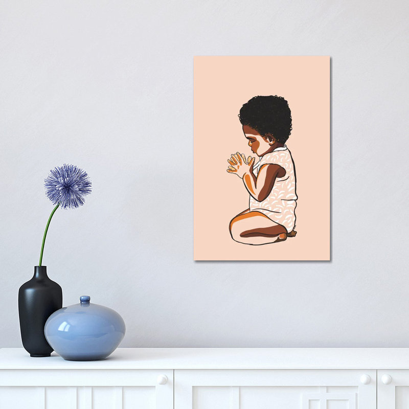 Teach The Babies To Pray by NoelleRx - Print on Canvas, Wrapped Canvas, 30.48 cm H x 45.72 cm W