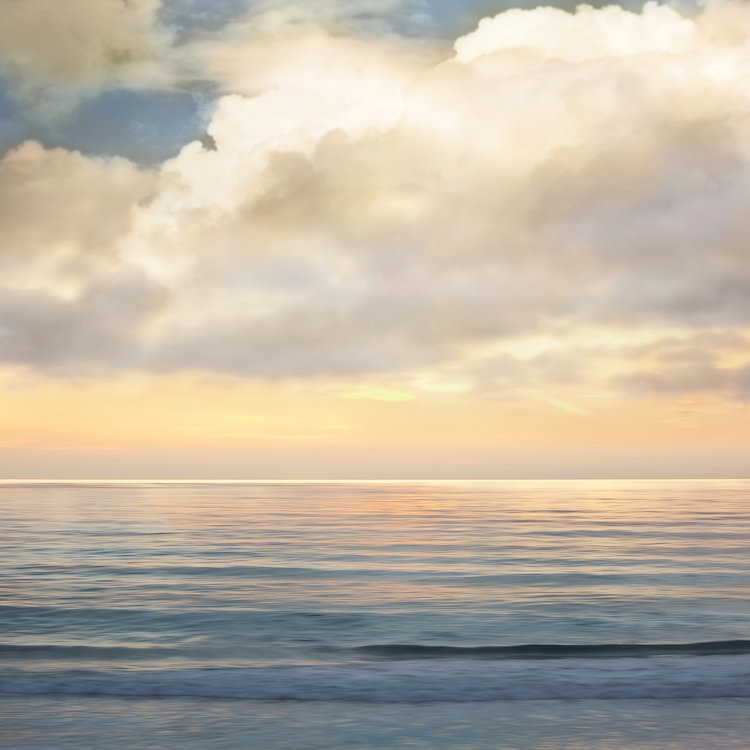 « ocean light i », reproduction de photo sur toile, H 18 po x l 18 po x P 1,5 po