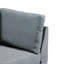 Canapé d'angle modulaire Gladyne 32 po, chenille gris doux, bois massif-349762074