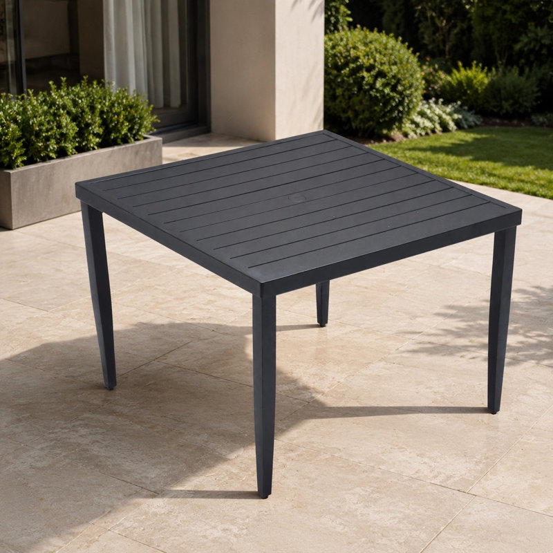 Table de salle à manger d'extérieur 40 po avec trou pour parasol