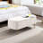 Modern White Storage Bench With Soft Faux Fur Padding For Bedroom Gold Legs And Exterior