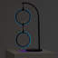 Lampe de table DEL arquée moderne à 2 anneaux 24 po DEL, options de changement de couleur intégrées-131413535