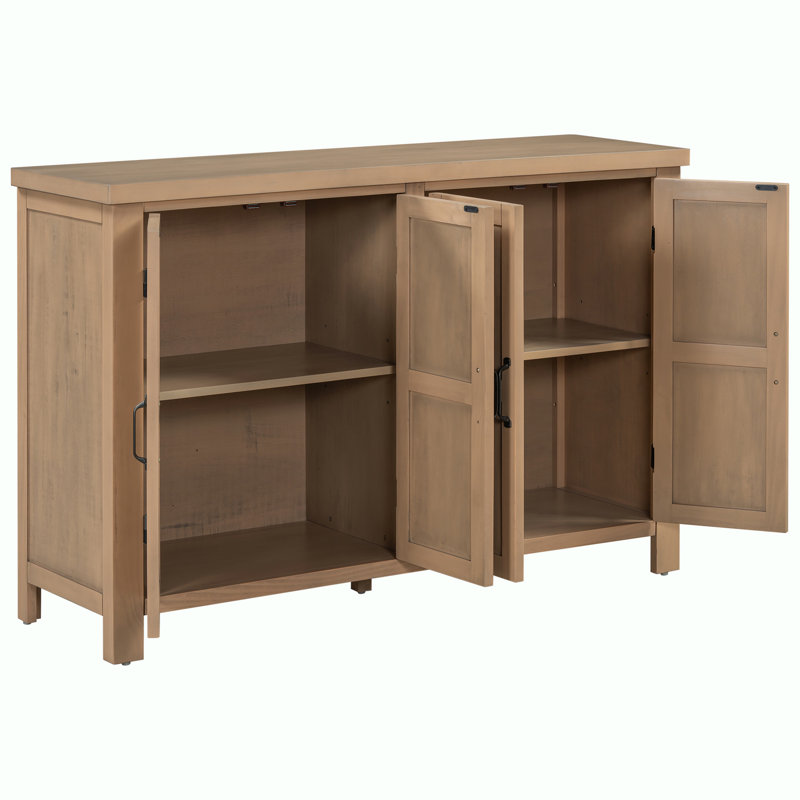 Console avec rangement et armoire de rangement, Brun